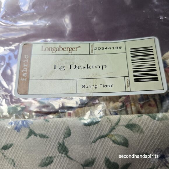 Longaberger Large Desktop FABRIC LINER Spring Floral ~20344138 fabric liner only - Picture 3 of 3